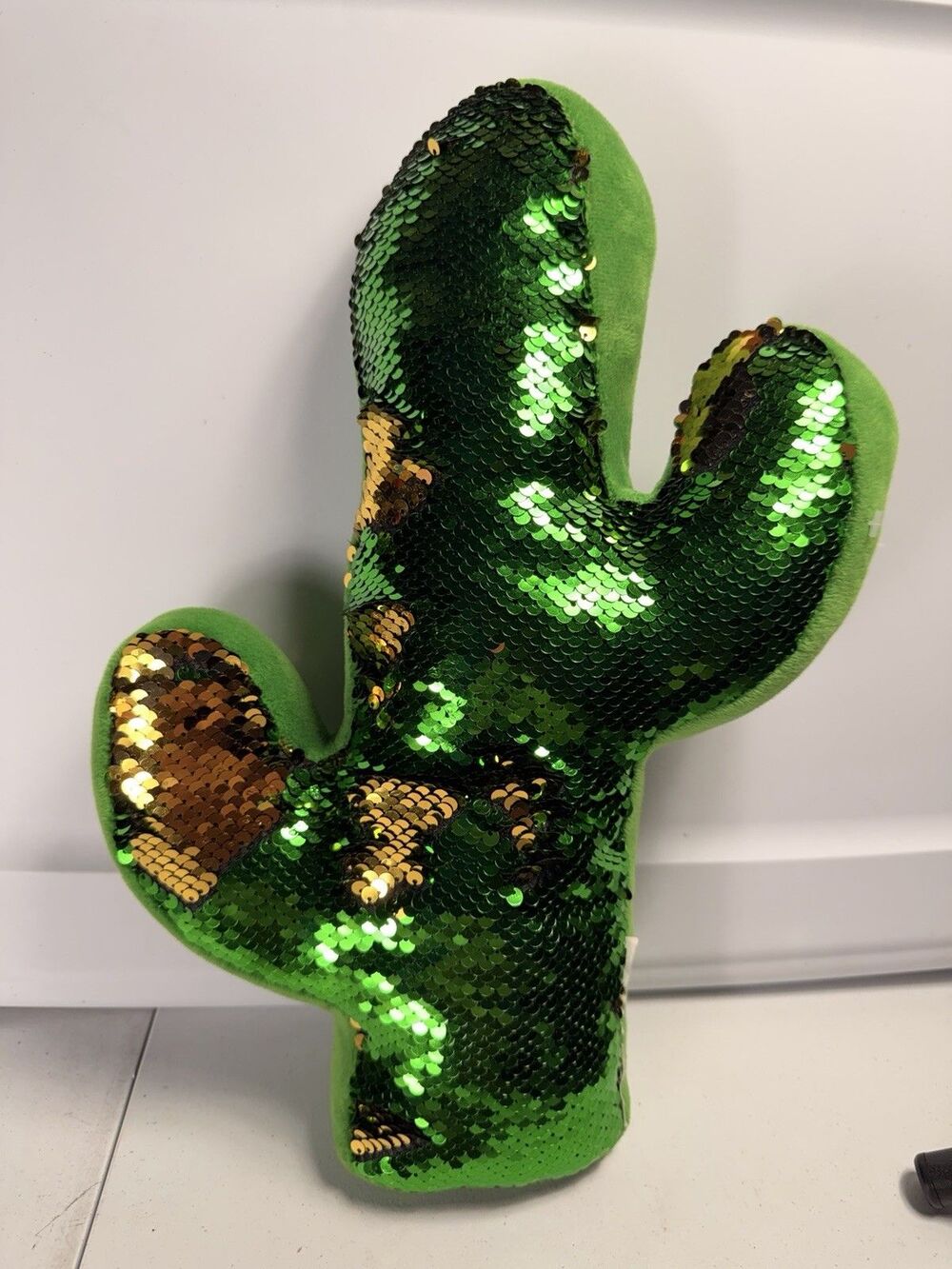 Capelli New York Color Changing Sequin Cactus Pillow Plush 14" P2